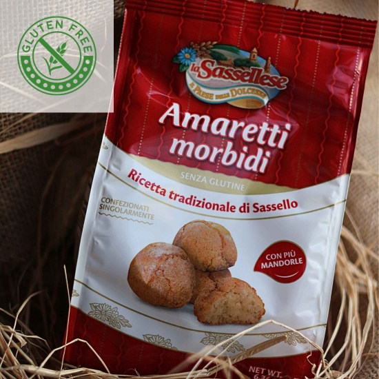 Ciasteczka bezglutenowe Amaretti 180g - Amaretti morbidi SENZA GLUTINE